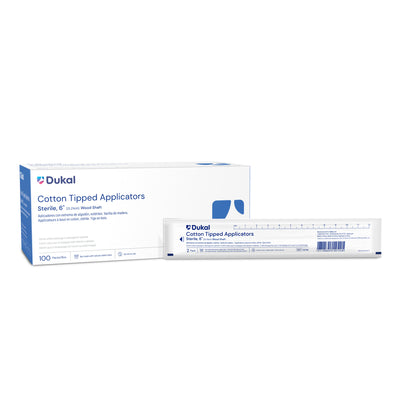 Dukal Sterile Cotton Tipped Wood Applicators 6 inch 2 Pack medical supply