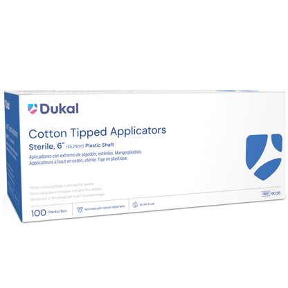 Dukal Sterile Cotton Tipped Plastic Applicators 6 inch 2 Pack medical supply
