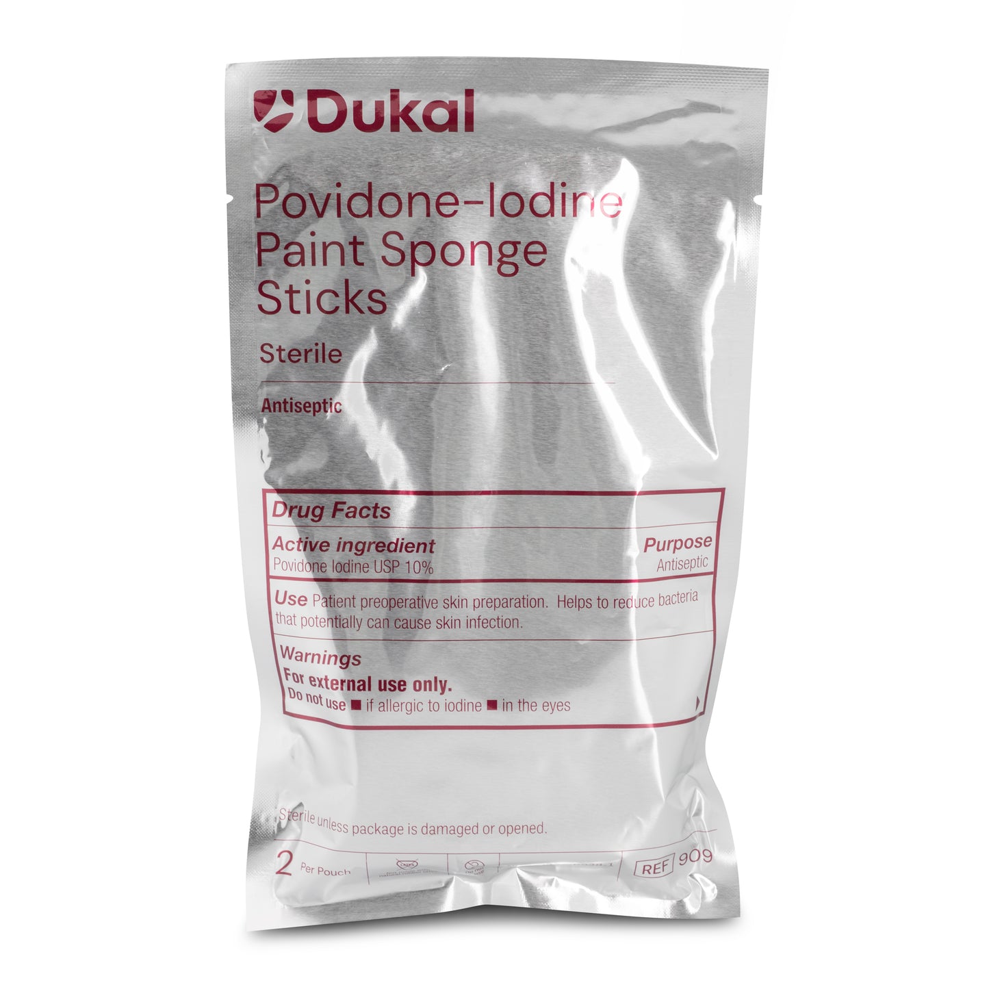 Dukal Povidone-Iodine Paint Sponge Sticks 80-Unit Case medical supply