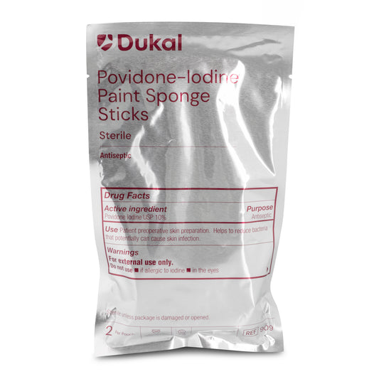Dukal Povidone-Iodine Paint Sponge Sticks 80-Unit Case medical supply