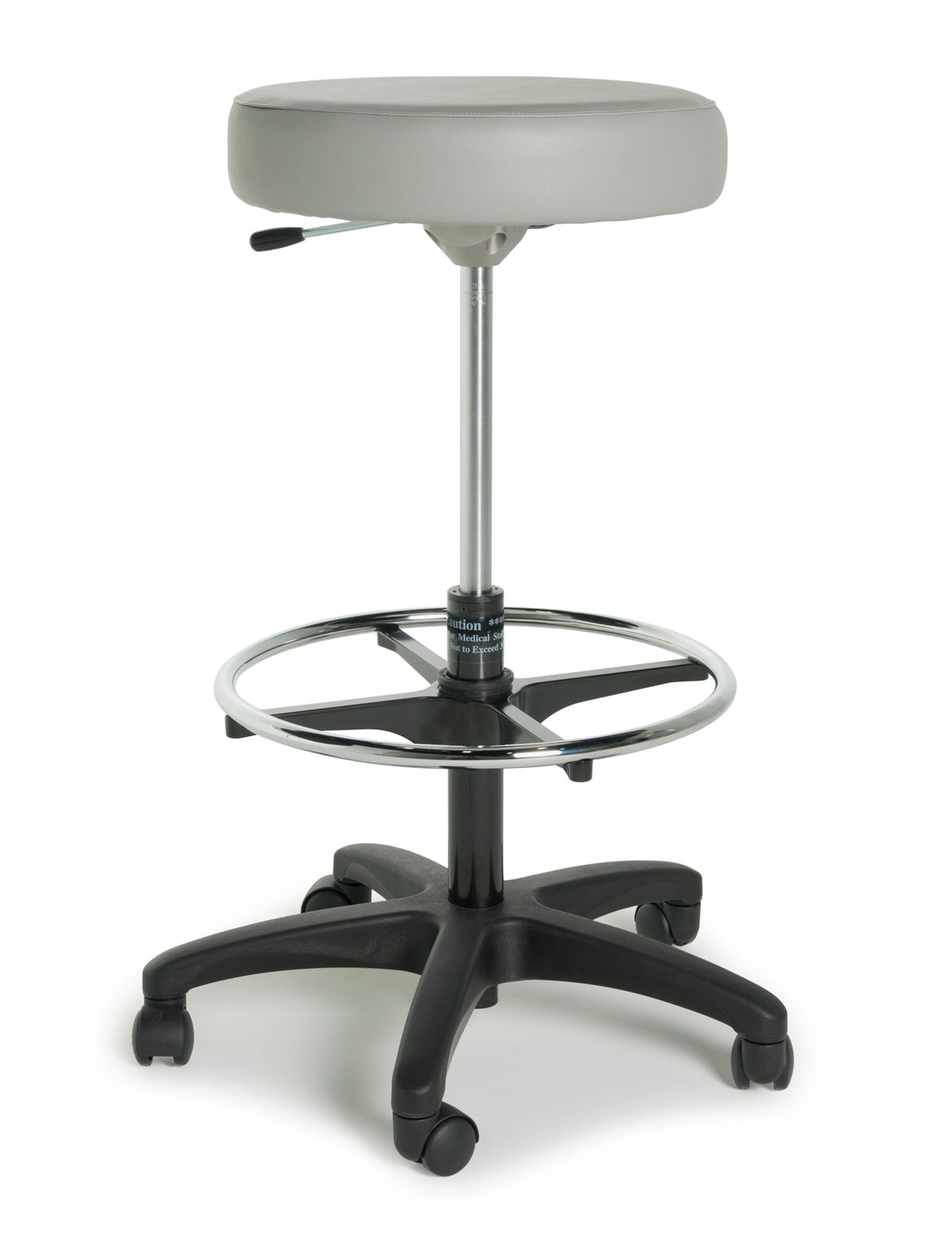 Lumex 9501 Physician Stool Footring Single Lever Black Base Wedgewood medical supply