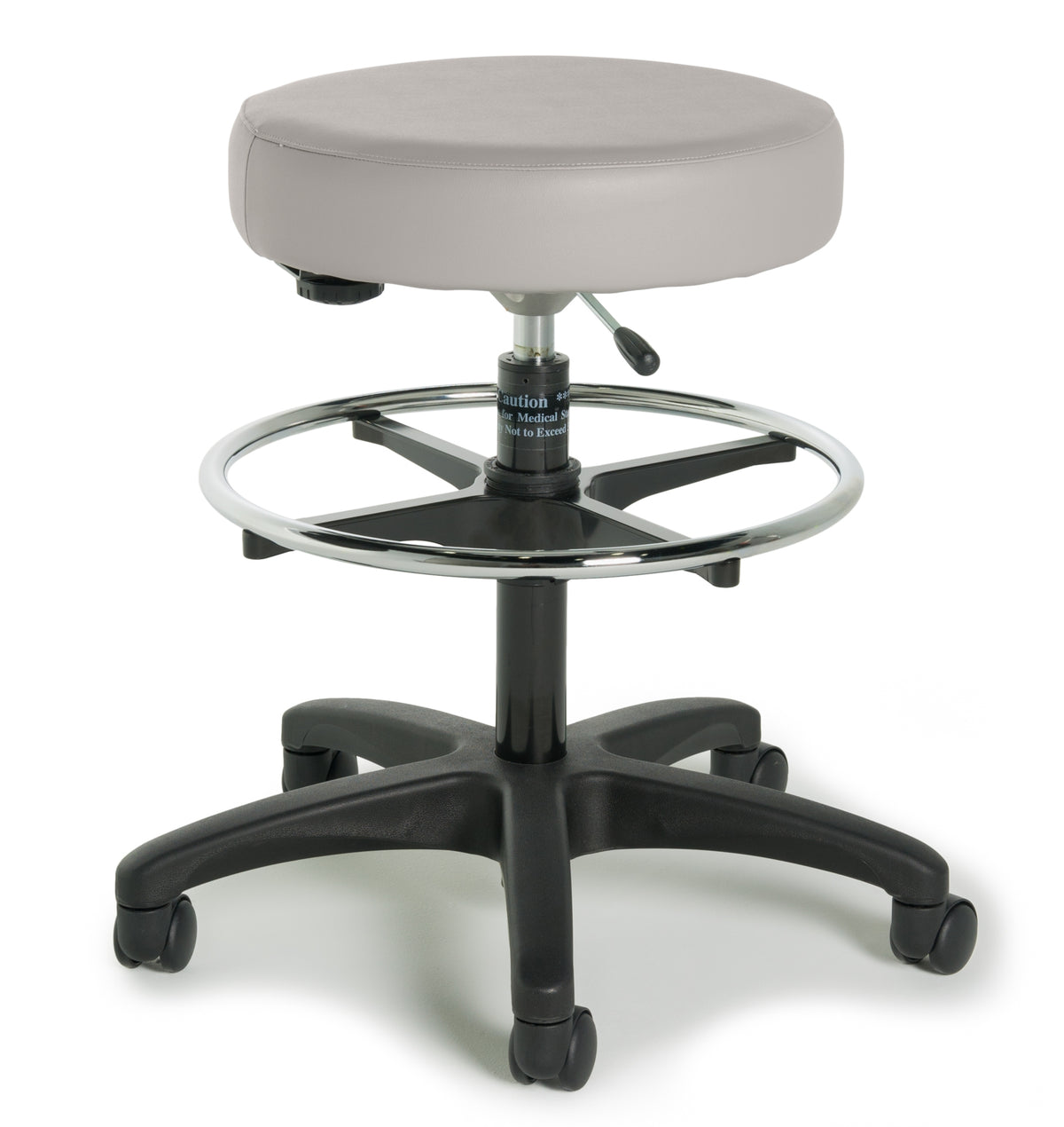 Lumex 9501 Physician Stool Footring Single Lever Black Base Wedgewood medical supply