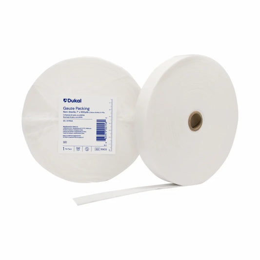 Dukal Non-Sterile Gauze Packing Roll 1 inch x 100 yd 4-Ply medical supply