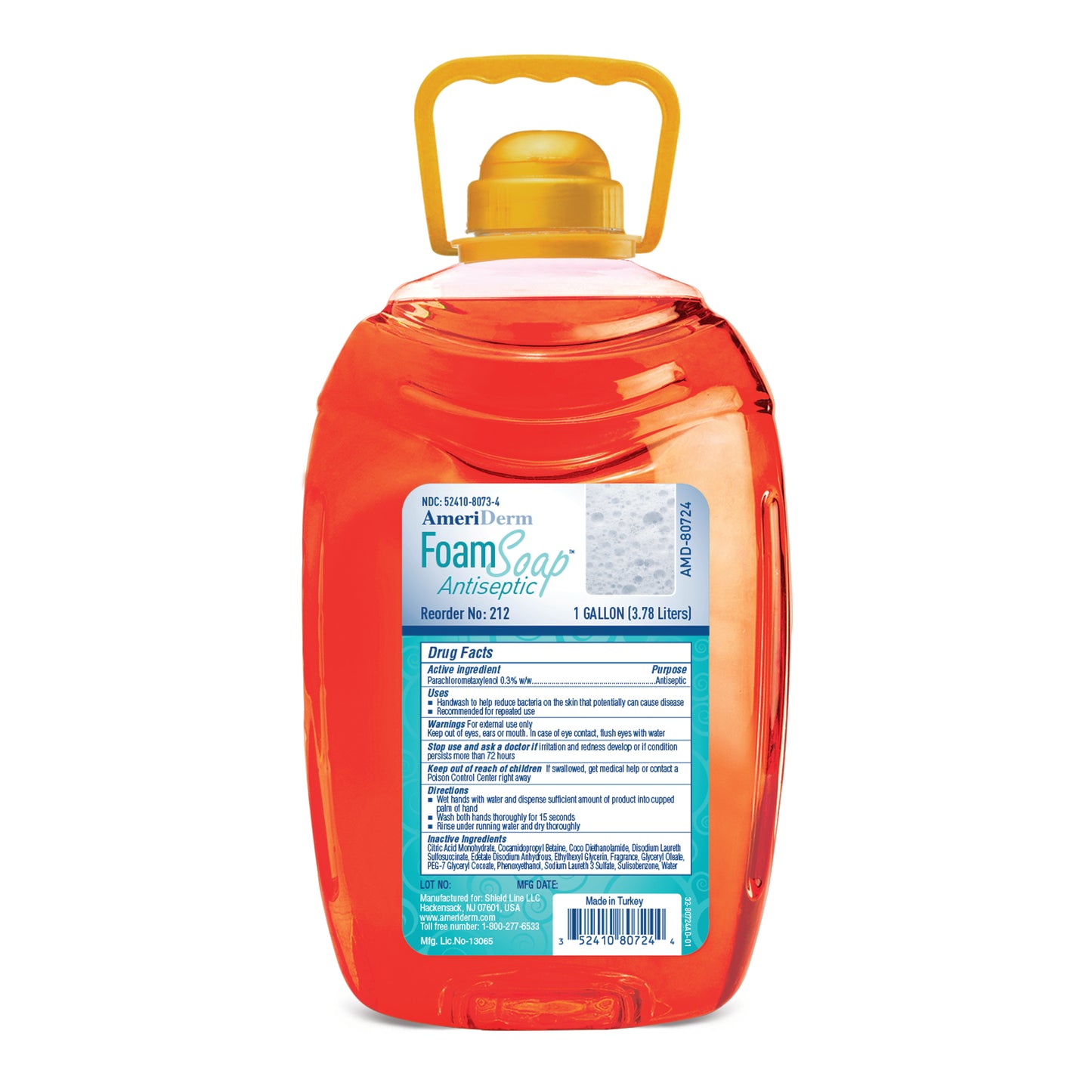 AmeriDerm Anti-Microbial Foam Soap 1 Gallon 4 Case medical supply