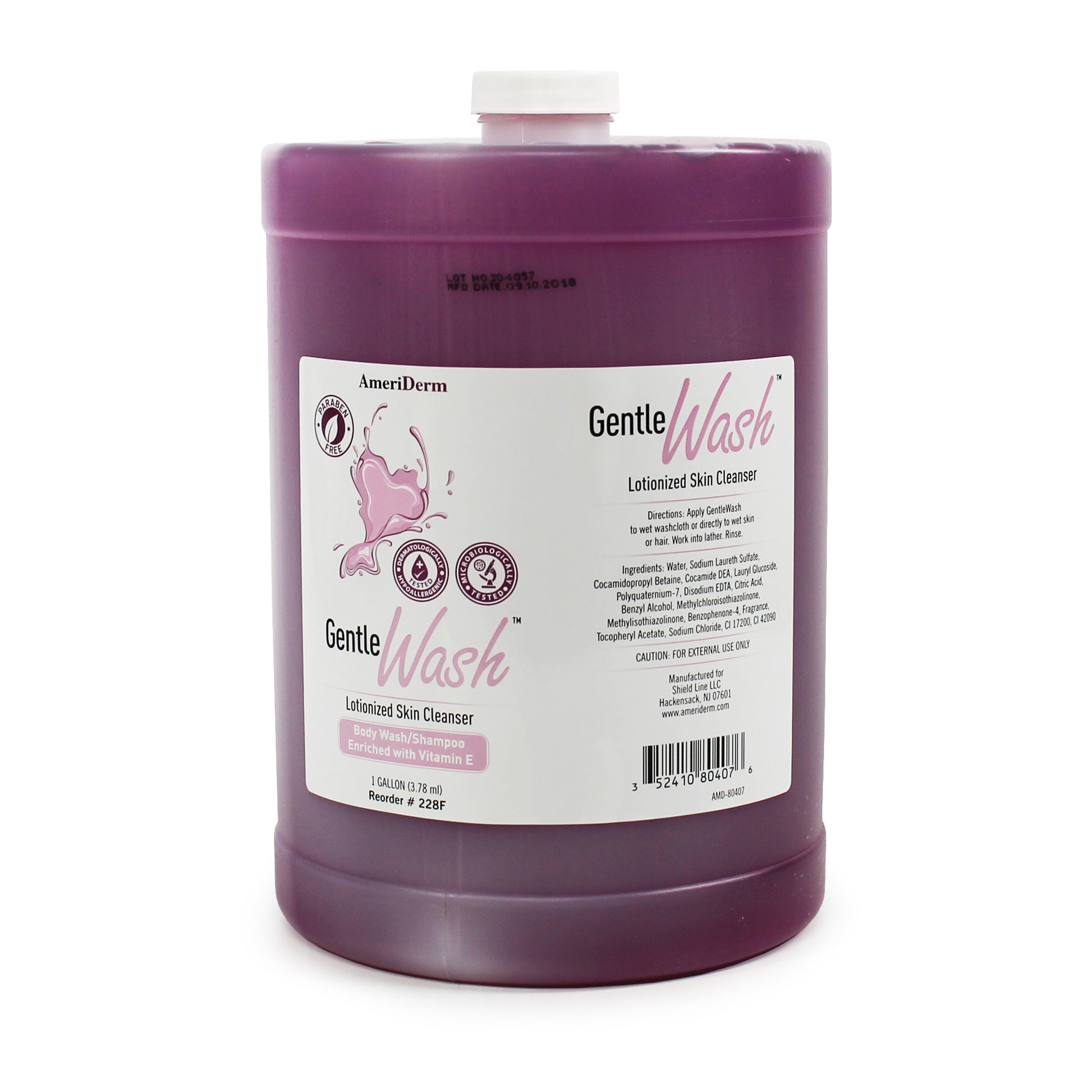 AmeriDerm Gentle Wash 1 Gal Flat Tops Case medical supply