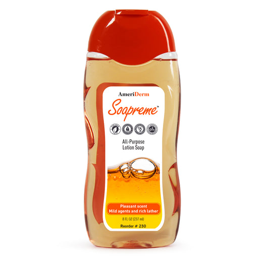 AmeriDerm Soapreme Liquid Hand Soap 8 Oz 48/cs medical supply