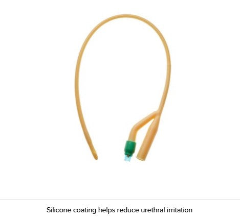 Amsino Foley Catheter, 20FR 2-Way Silicone Coated Latex, 30cc Balloon (AS42020) medical supply