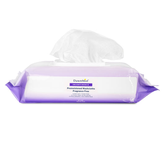 Dawn Mist Pre-Moistened Washcloths 8 x 10 Fragrance Free medical supply