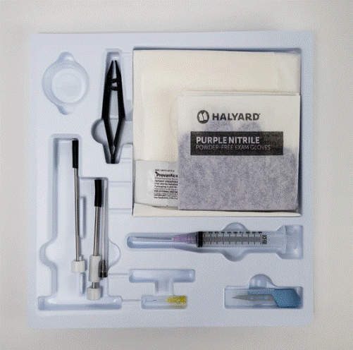 Trocar Supplies 3.5mm Stainless Steel Trocar Tray Kit Antiseptic Large Gloves medical supply