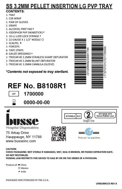 Trocar Supplies 3.2mm Stainless Steel Sharp Trocar Kit Antiseptic Large Gloves medical supply