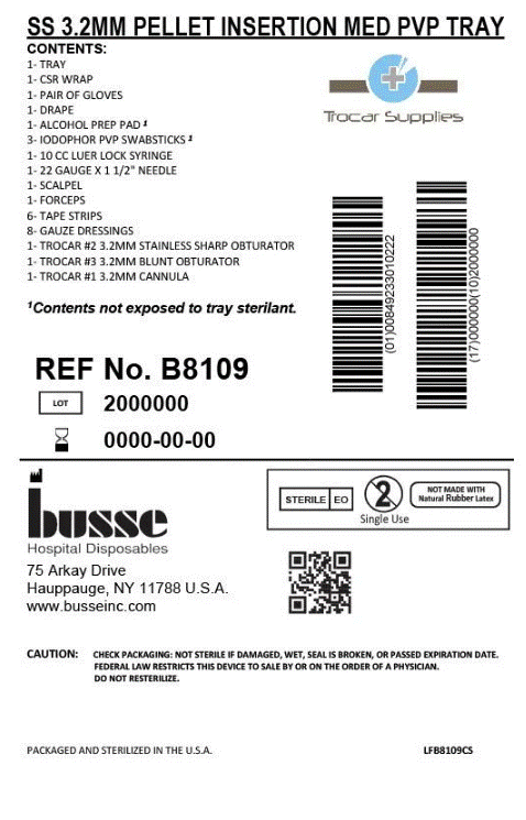 Trocar Supplies 3.2mm Stainless Steel Sharp Trocar Kit Antiseptic Medium Glove medical supply