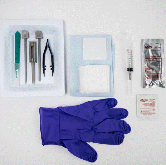 Trocar Supplies 4.5mm Resin Trocar Wrapped Kit Antiseptic Medium Glove medical supply