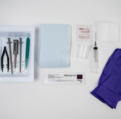 Trocar Supplies 4.5mm Resin Trocar Wrapped Kit Chlorascrub Tegaderm Large Glove medical supply