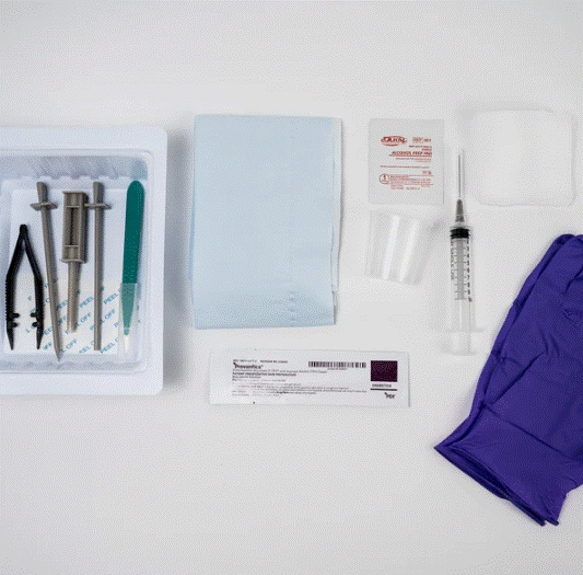 Trocar Supplies 4.5mm Resin Trocar Wrapped Kit Chlorascrub Tegaderm Large Glove medical supply