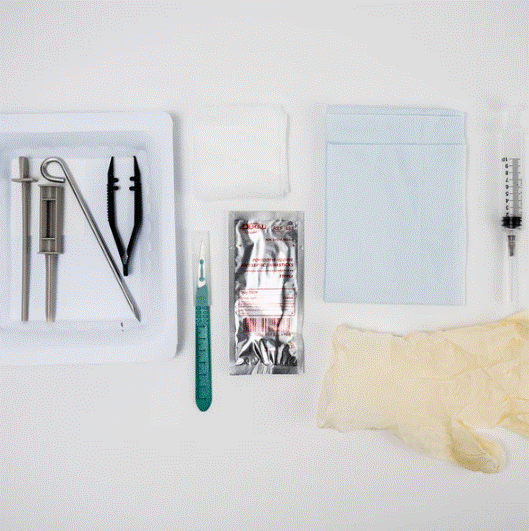 Trocar Supplies 4.5mm Stainless Steel Sharp Wrapped Kit Medium Glove medical supply
