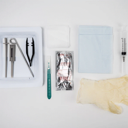 Trocar Supplies 4.5mm Stainless Steel Sharp Wrapped Kit Medium Glove medical supply