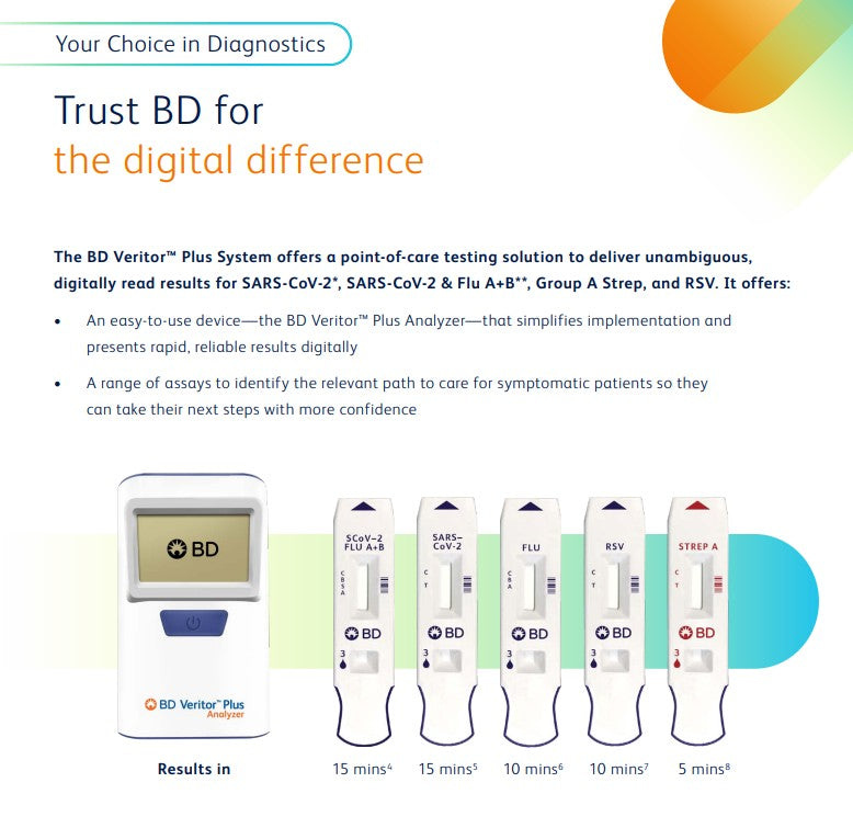 BD Veritor Plus Analyzer Digital Immunoassay Reader medical supply