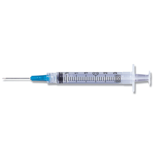 BD 3cc 23G x 1 inch Luer-Lok Tip Syringe Case medical supply