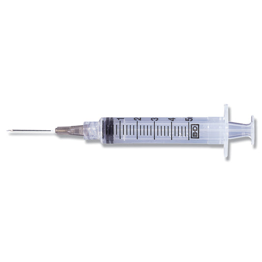 BD 5cc 21G x 1 inch Luer-Lok Tip Syringe Box medical supply
