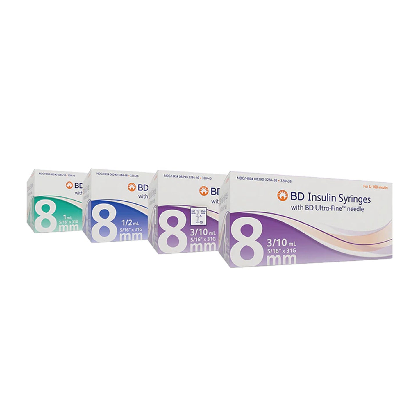 Embecta Insulin Syringe Ultra-Fine 0.3mL 31G 1/2 Unit Box medical supply