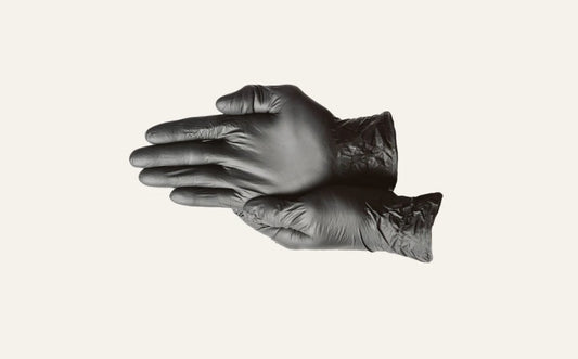 First Glove Essential 3.5 Mil Black Nitrile Exam Gloves, Small (1401) medical supply