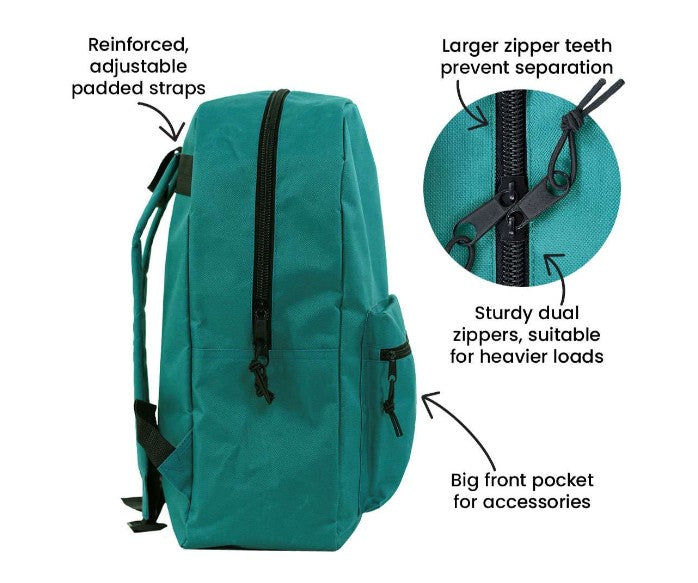 BigBox Basic Backpacks, Assorted, 15", Case of 24, $8.50/Each (2374672) medical supply