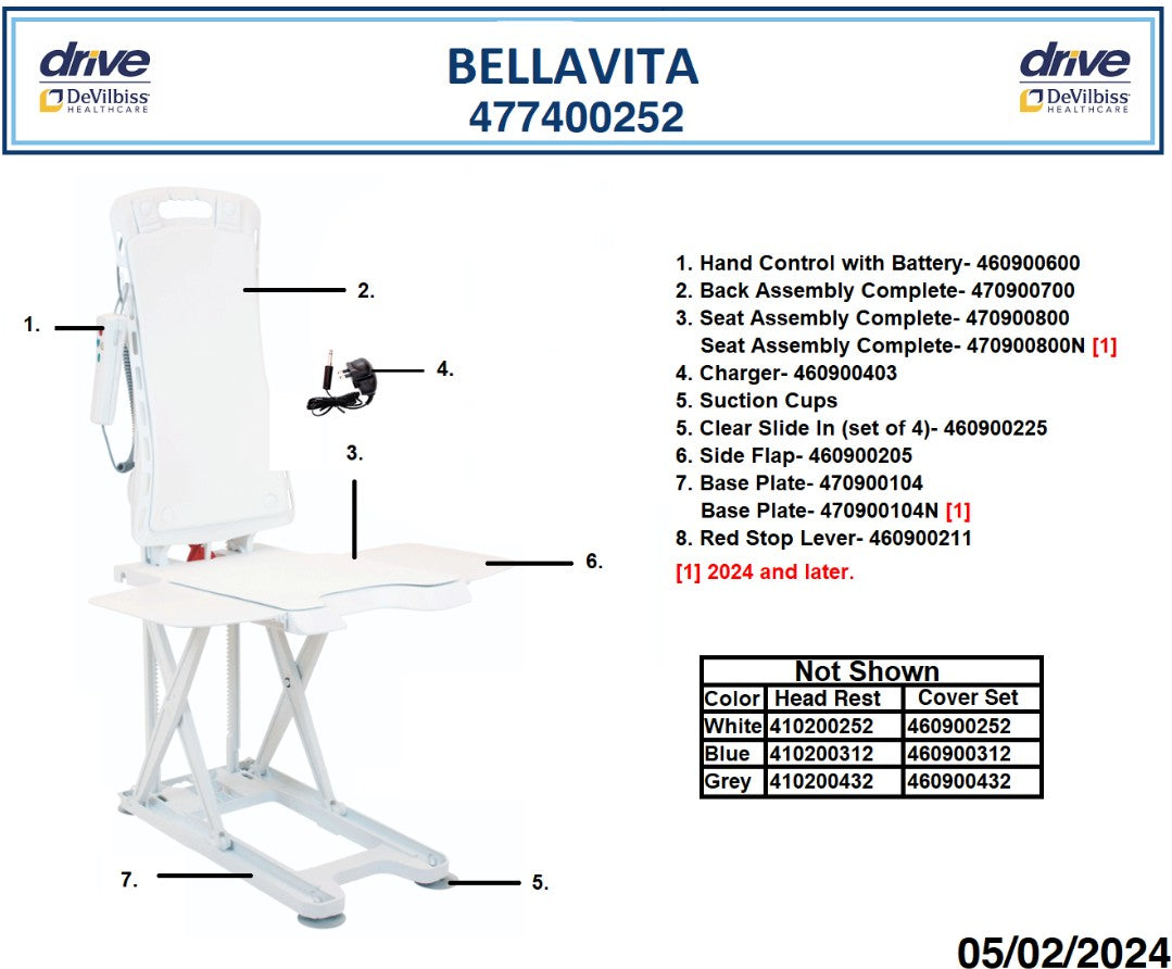 Bellavita Dive Bath Lift (477400252) medical supply