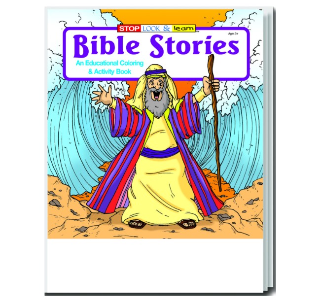 Stop Look & Learn Bible Stories Coloring Books, Ages 3-9, 16 Pages, 125/Case (2345938) medical supply
