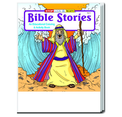 Stop Look & Learn Bible Stories Coloring Books, Ages 3-9, 16 Pages, 125/Case (2345938) medical supply