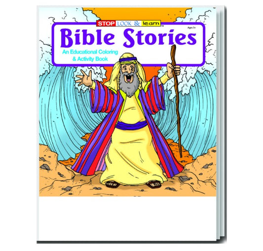 Stop Look & Learn Bible Stories Coloring Books, Ages 3-9, 16 Pages, 125/Case (2345938) medical supply