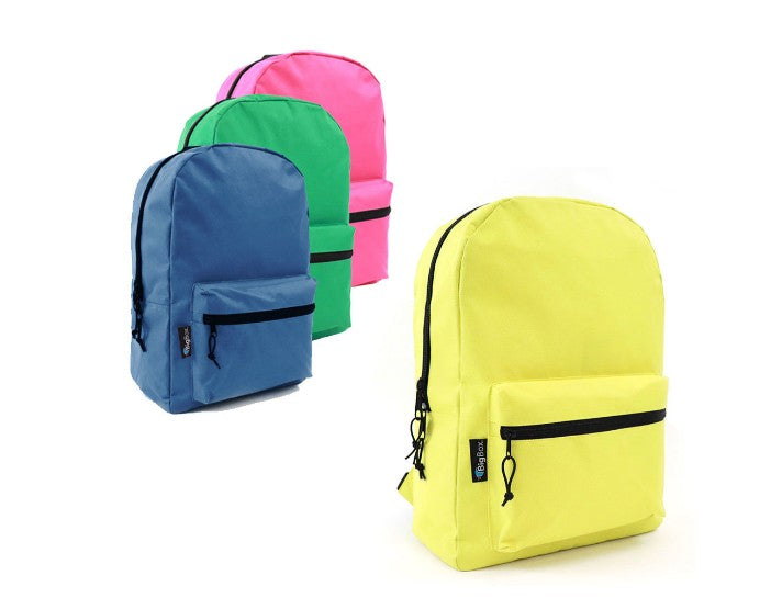 BigBox Basic Backpacks, Assorted, 17", Case of 24 (2363922) medical supply