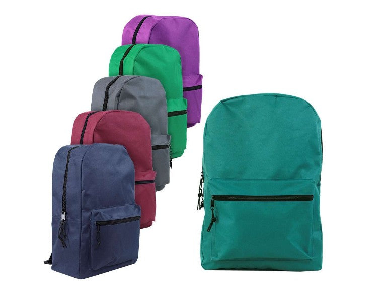BigBox Basic Backpacks, Assorted, 15", Case of 24, $8.50/Each (2374672) medical supply