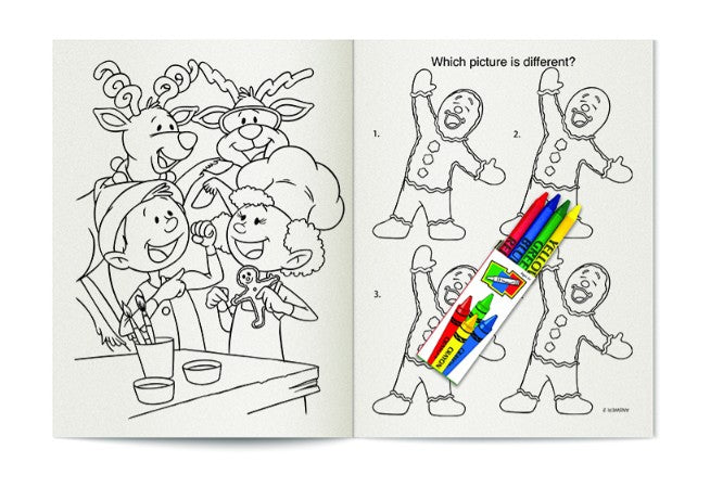 DDays Christmas Coloring Books with Crayons - Fun Pack, Case of 72 (2345917) medical supply
