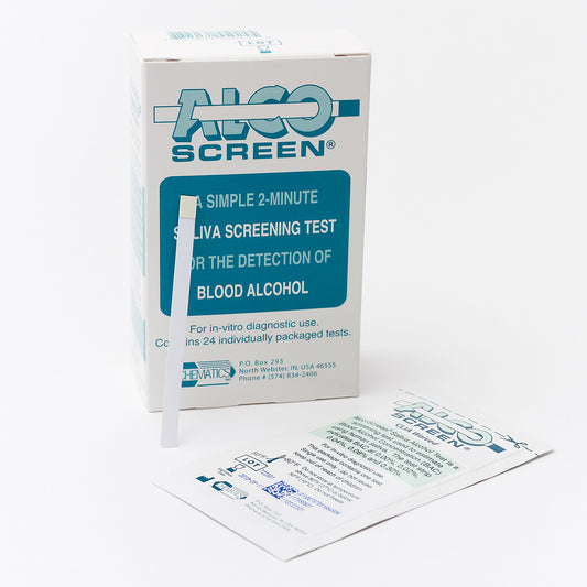 Alcoscreen Saliva Alcohol Test Box of 24 medical supply