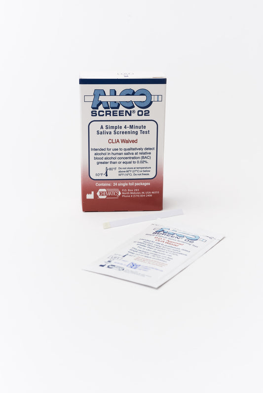Alcoscreen Saliva Test DOT Approved Box of 24 medical supply