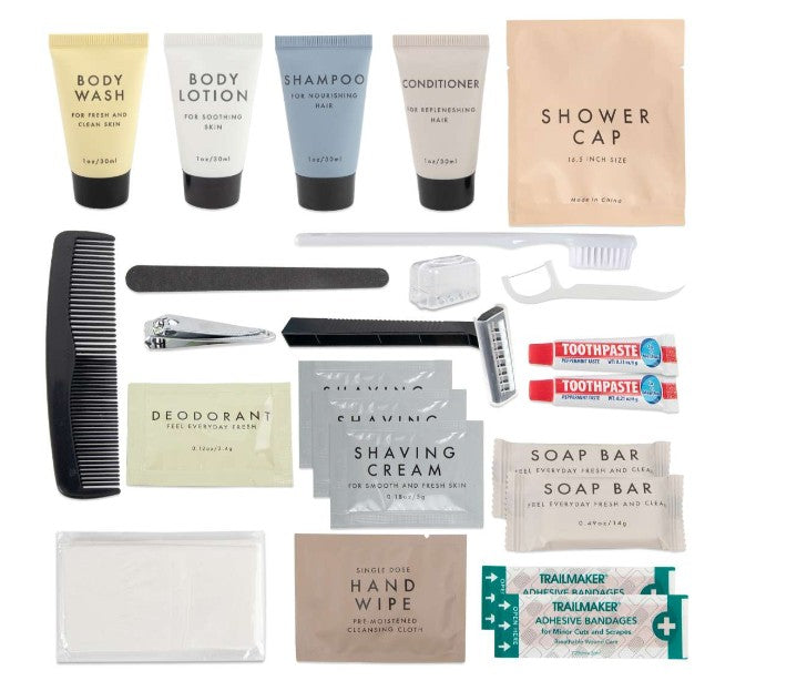 Deluxe Hygiene Kits 24 Pieces 50 Kits medical supply