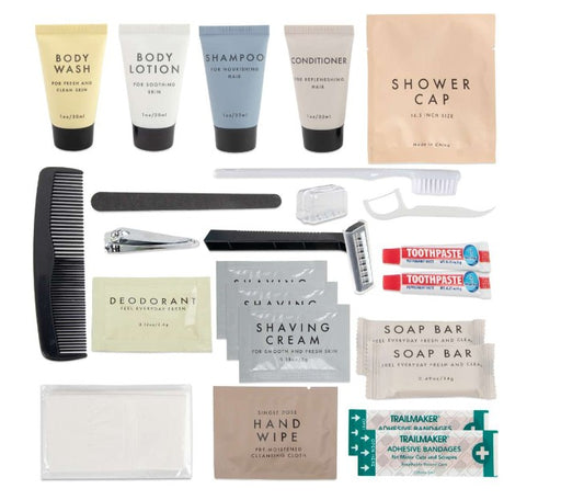Deluxe Hygiene Kits 24 Pieces 50 Kits medical supply