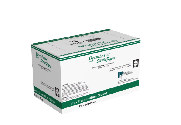 Innovative Healthcare DermAssist Sterile Latex Exam Gloves Medium Case medical supply