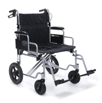 Everest & Jennings Bariatric Transport Chair, 24" Seat, 400 lbs Weight Capacity (EJ777-3) medical supply