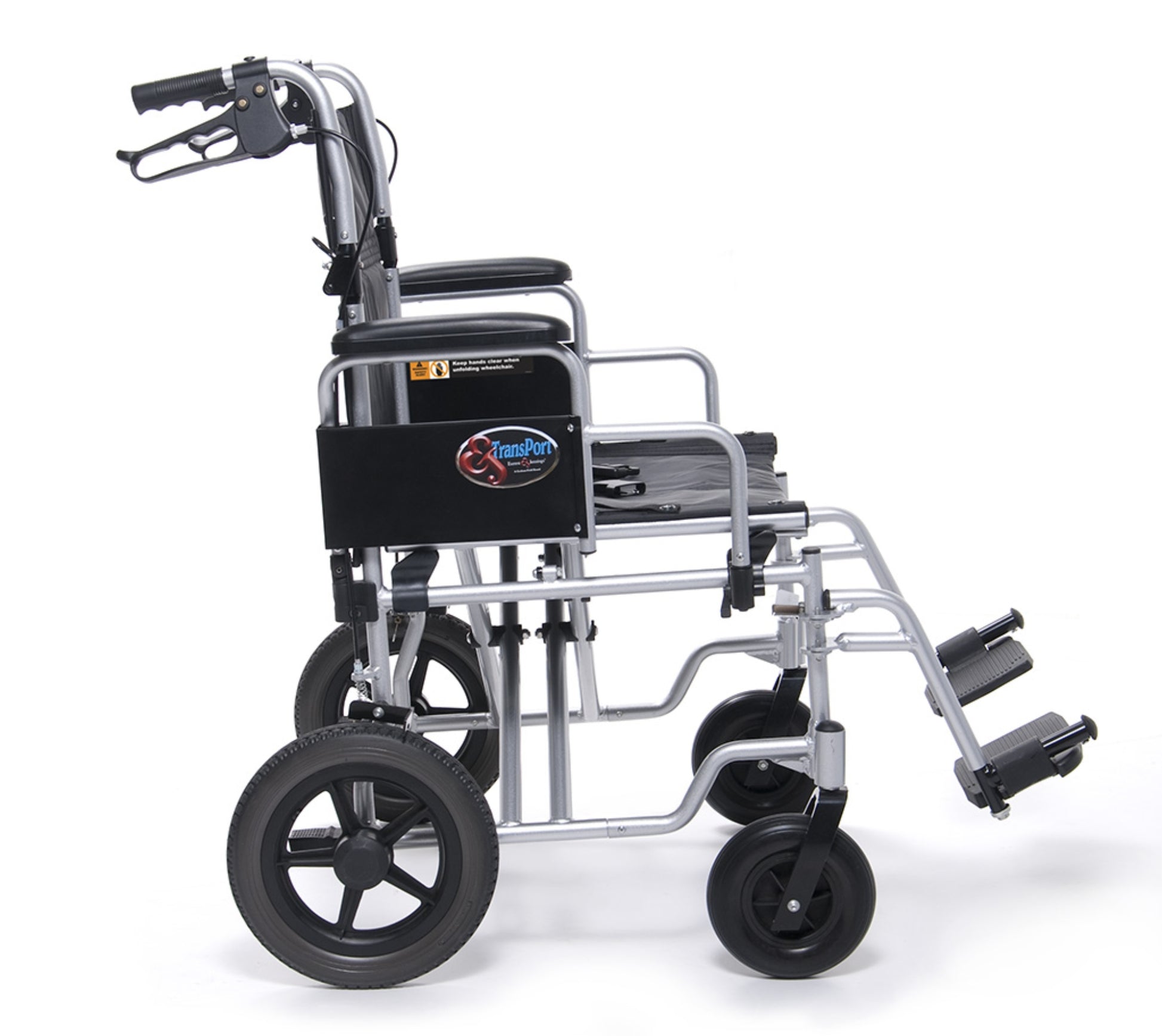 Everest & Jennings Bariatric Transport Chair, 24" Seat, 400 lbs Weight Capacity (EJ777-3) medical supply