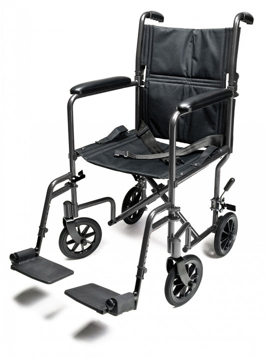 Everest & Jennings Steel Silver 17in Seat transport chair medical supply