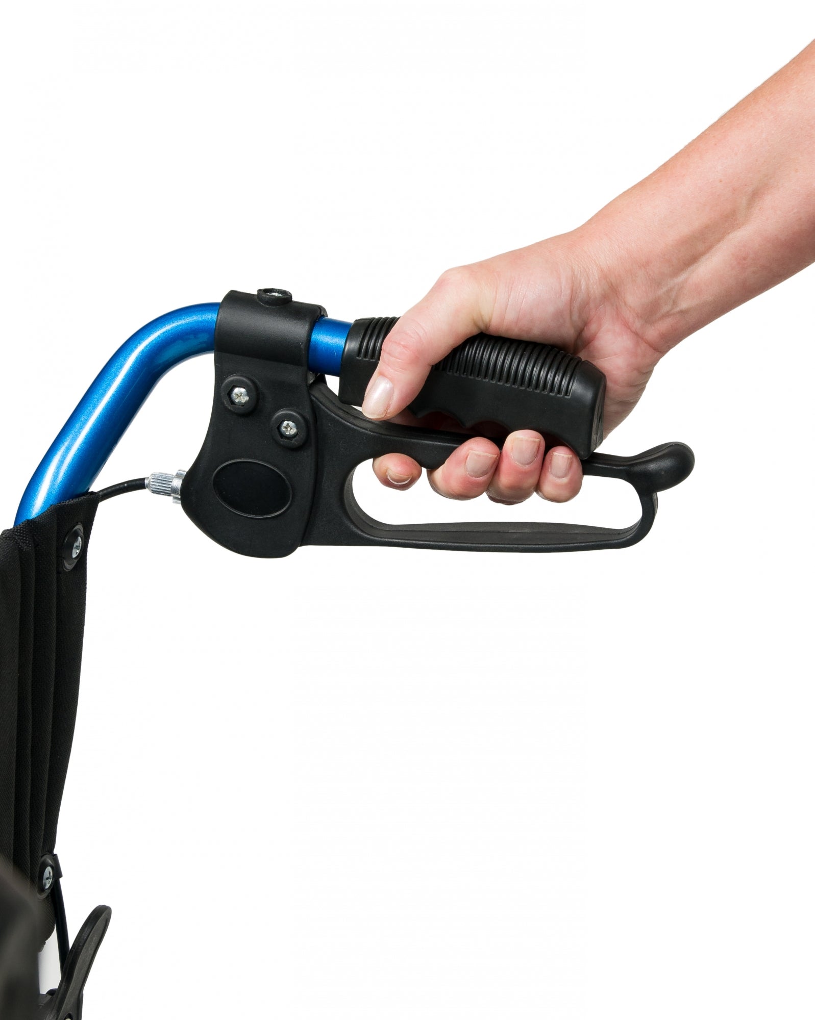 Deluxe Transport Chair, 12" Rear Wheel (EJ870-1), Blue