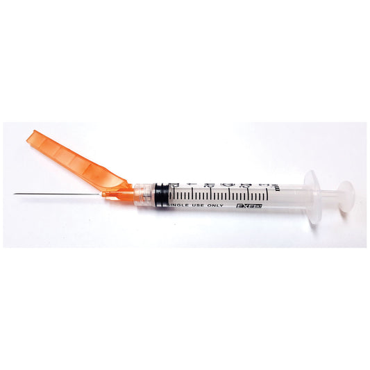 Exel Corporation Safety Syringe 3cc 25G x 1 1/2 inch Case medical supply