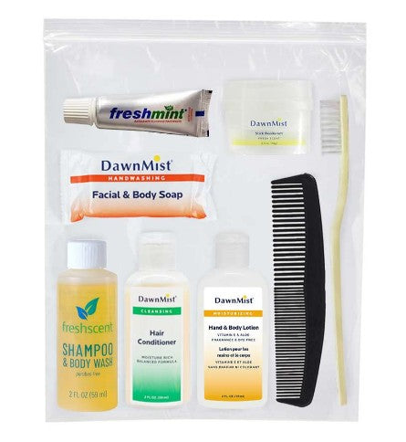 Essential 8-Piece Personal Hygiene Kits 50 Kits medical supply