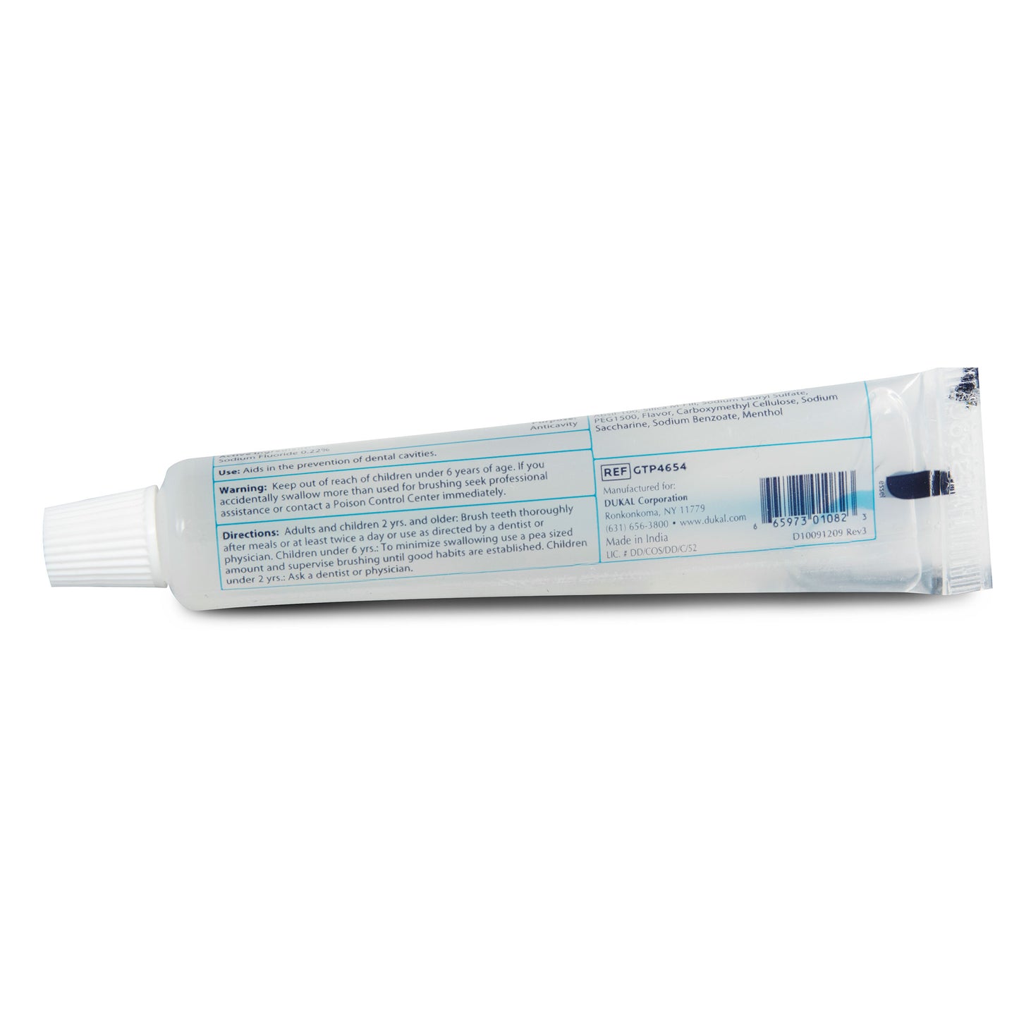 Dukal Dawn Mist Gel Fluoride Toothpaste 0.6 oz case of 720 medical supply