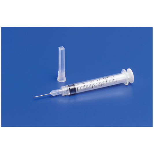 Cardinal Health Syringe Only 3mL Luer Lock Tip 0.1cc Graduations Case medical supply