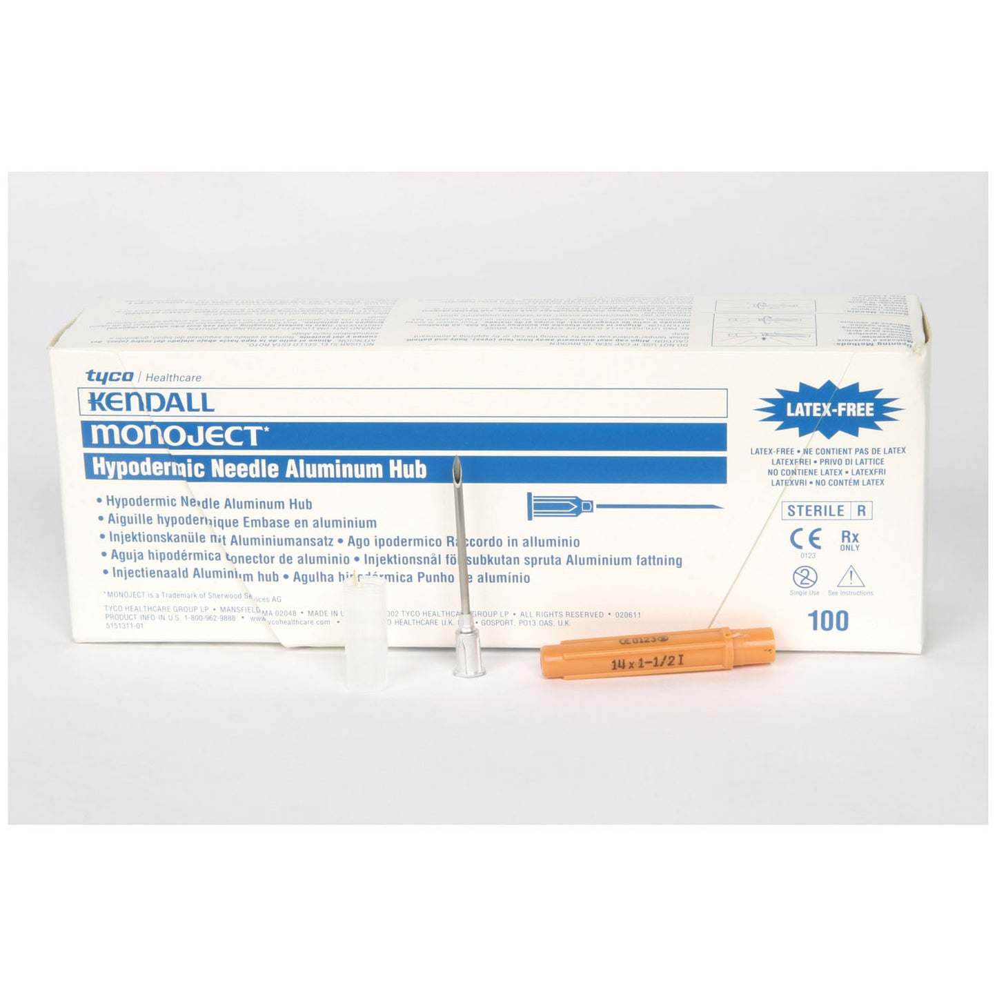 Cardinal Health Hypo Needle 14G x 1 1/2 inch Box of 100 medical supply