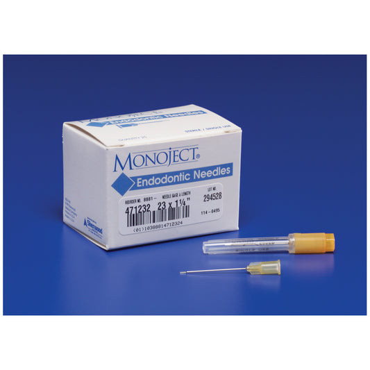Cardinal Health Endodontic Irrigation Needle 23G Orange Sterile Case medical supply