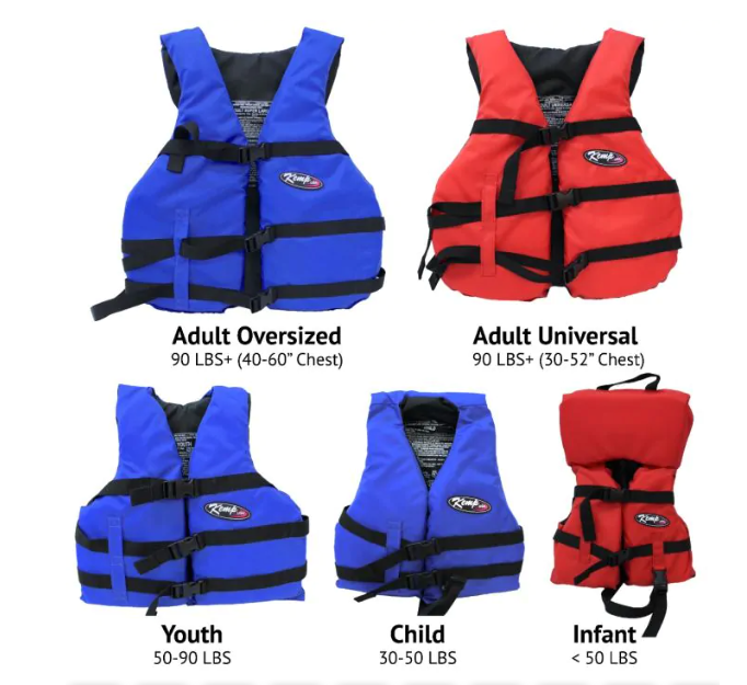 Kemp USA Youth Life Jacket Blue & Black medical supply