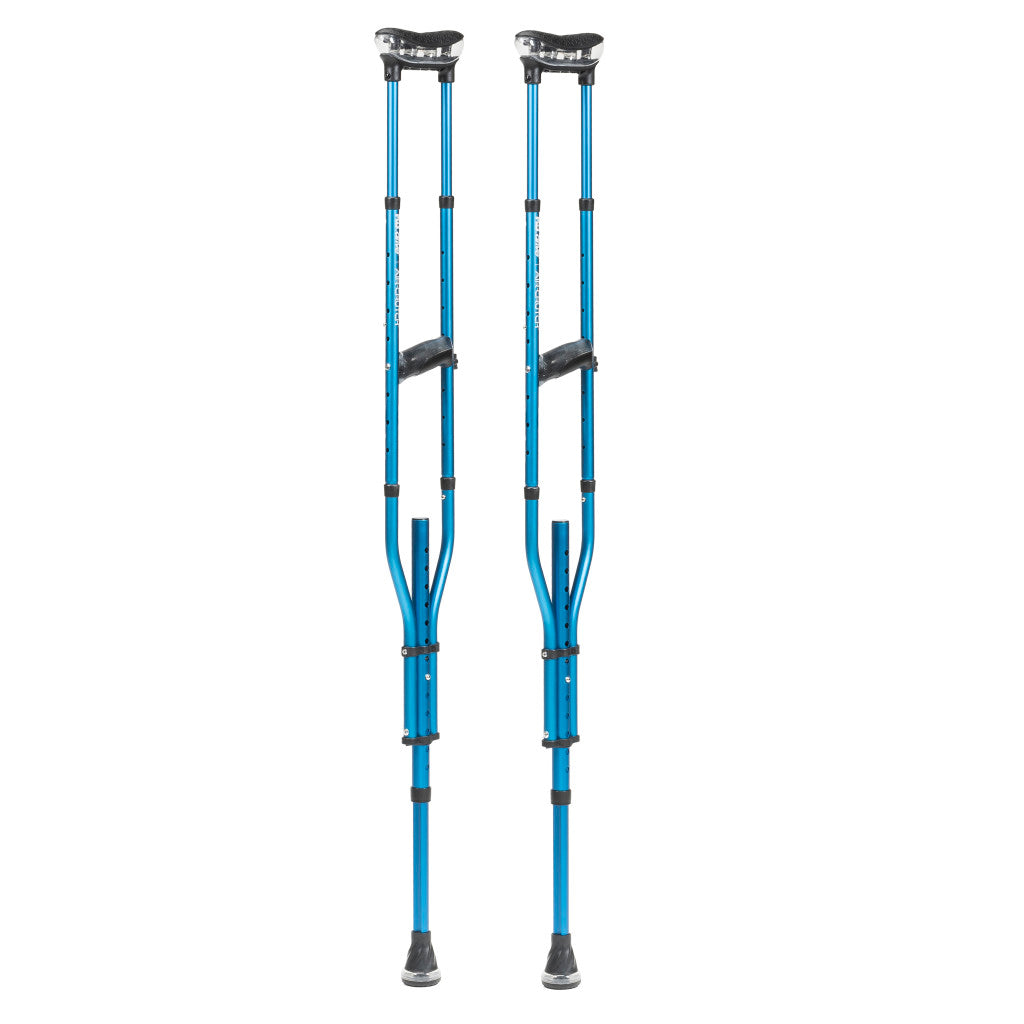 MD by Drive Air Crutch Adjustable Foam Pads Gel Handles Sapphire medical supply